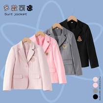 Girl Blazer Spring and Autumn foreign style jk uniform suit College Style fashion Korean campus suit
