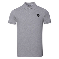 PLAY CDG Rei Kawakubo short-sleeved T-shirt polo shirt Casual solid color business slim-fit Paul shirt top classic