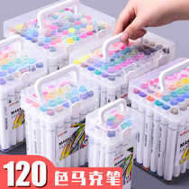 Marker pen student set 48 colors full set of genuine 24 colors double-headed triangle touch drawing pen for children 36