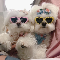 Dog sunglasses small dog Bear Teddy Marzis cat cute love glasses dress up dog accessories headdress