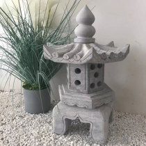 Stone lantern Japanese style courtyard stone lamp Chinese style outdoor grass terrace lamp turquoite imitation ancient Calcium Carbide Lamp Zen stone Sculpture Pendulum