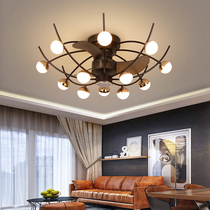 Nordic silent fan lamp invisible integrated ceiling fan lamp home living room dining room modern simple ceiling frequency conversion fan