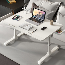 Bed lifting adjustable height folding desk learning computer desk floating window table small table simple dormitory students lying in writing bedroom sitting on the floor lazy small bed with table board ins Wind