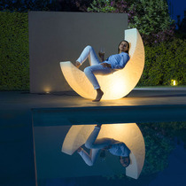 Outdoor Waterproof Grass Terrace Light Swimming Pool Light Moon Lights Party Atmosphere Design Creative Courtyard Crescent Moon