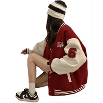 vintage autumn and winter coat women 2021 new design sense niche American retro thick jacket baseball suit