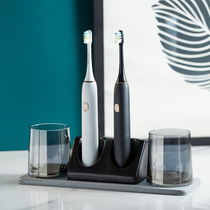 Pendered electric toothbrush holder diatom mud suction pad toothbrush holder base creative home mouthwash cup set