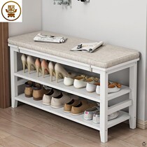 Shoe cabinet household long strip double layer simple multi-function simple modern large capacity soft bag small apartment can sit at the door