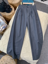2022 Black Broadlegged Pants Children Autumn Money Loose Casual Tug Pants High Waist Conspicuously Slim Spring Autumn Straight Silo Western Dress Pants