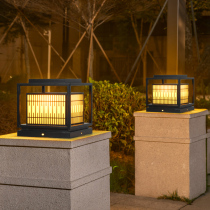 Column head lights outdoor waterproof door column lights villa garden lights garden doors landscape lights solar energy