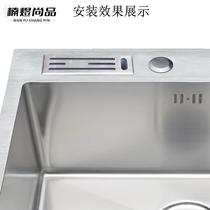 304 stainless steel knife frame embedded in kitchen sink accessories with water pipe knife base basin knife