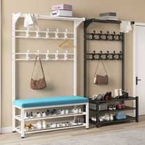 Entrance door swapped for shoes hangers clothes hangers one-piece hat rack floor bedroom home multifunction clothes rack can be easy to sit