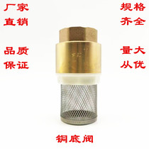 Copper bottom valve filter valve one-way suction valve Mountain spring water filter branch leaf valve 4 minutes 6 minutes 1 inch