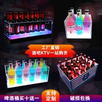 Luminous ice bucket custom bar KTV beer box wine barrel high color value LED ingot Net Red large Champagne bucket commercial