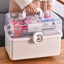 Large medicine box family large capacity medicine box household medicine storage box multi-layer medical box storage box