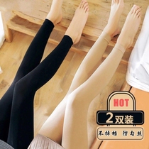 2 strips of ankle-length pants socks spring and autumn stockings womens leggings womens outer wear anti-hook silk comfortable thin