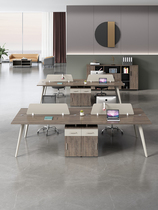 Office table simple modern 4 people four 6 People staff Station card holder computer table and chair combination office furniture