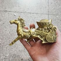 Pure Copper Horse horse ingyuan treasure car pendulum daily gold gold ten thousand two bronze zodiac Fu Ma Zhaocai Feng Shui gift