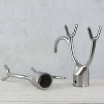 Clothes fork head metal stainless steel integrated fork head can hang clothes Bar push-pull hook hanger support pick-up clothes rod