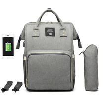 Mommy bag charging USB backpack multifunctional large capacity baby out of the mother lightweight mother and baby bag