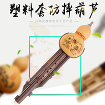Yunnan Huluth ethnic musical instrument plastic cover plum blossom button Santone C cut of B-tone study type Purple Bamboo Cucume