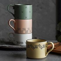 Ins net red Nordic minimalist creative day style breakfast coffee cup lovers ceramic mug mark cup manufacturer wholesale
