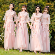 Bridesmaid clothes Chinese summer can usually be worn 2021 new Chinese style large size sister group wedding clothes niche thin
