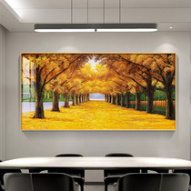 Golden Golden Avenue Decorative Painting Villa Hotel Hanging Painting Living Room Restaurant Wall Painting Money Tree Golden Tree