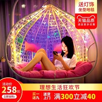 Net red birds nest hanging basket hanging chair Rattan chair swing Household cradle chair Single double hammock Balcony swing Indoor hanging chair