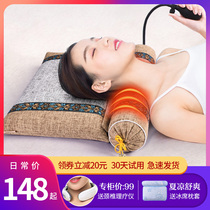 Sea salt cervical spine pillow for sleeping special cervical spine protection to help sleep hot compress rich package round correction cylindrical pillow neck protection hard