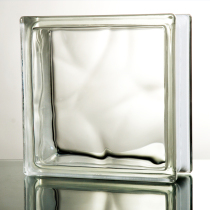 Super White hollow glass brick transparent square partition wall 190*190*80 Misty pattern good secret