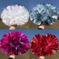 Competition colorful laser cheerleading cheerleading team dance flower ball games performance props square dance hand holding flowers