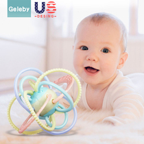 Baby tooth gum grinding stick baby Manhattan hand grip ball tooth bite glue toy silicone can be boiled environmental protection