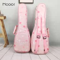 Yukri Thickened Clip Cotton Plus Cotton Pink Cherry Blossom Double Shoulder Carry-on Backpack Children Small Guitar Packs A Generation Hair