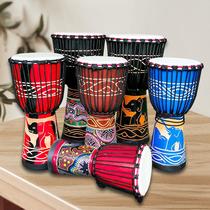 Standard 10 inch African drum solid wood sheepskin tambourine children adult girls beginner hand drum