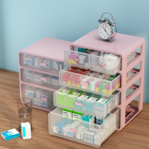 Household storage box family pack large-capacity multilayer pill box large first-aid box drug kits