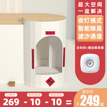 Fully enclosed cat litter bowl Castle corridor-style cat toilet oversized drawer-style kitten with splashing sand