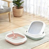 Cat litter small anti-splashing cat toilet semi-closed cat shit basin oversized portable anti-odor baby cat supplies