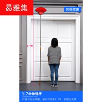 2021 household simple extension rod stainless steel rod with broom house roof broom