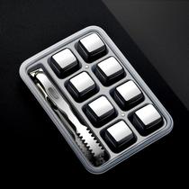 Stainless steel ice cube 316 frozen ice grain Whiskey ice tartar Non-melting metal iron block Ice hockey ice artifact