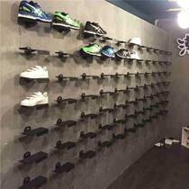 Window shoe store Shoe rack on the wall Shoe holder display rack Commercial paste wall glass display display womens shoes single