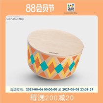 (Official direct Sale)PlanToys6423 African Tambourine Big drum Childrens toy drum Music Percussion instrument