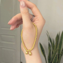 Ancient inheritance sand gold bracelet female 2021 summer new simulation gold does not fade transfer beads