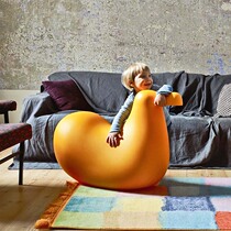 Designer sample room children shake the Dododo Penguin Glass Steel Toy Chair Creative Art Network Red Living Room