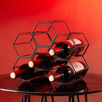 Nordic creative wine rack lattice iron Wine Rack bar wine rack living room household metal decoration ornaments