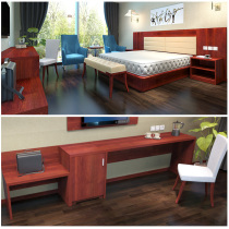 Proud Love Brigade Hotel Guesthouse Apartment Dormitory Large Bed Room Bed Soft Bag Bed Cabinet Computer Desk Hanging Clothing Mirror Custom Full Set