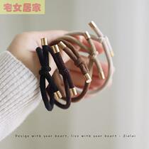 Niche high-end head rope high elastic basic rubber band female hair tie high ponytail hair rope balls simple temperament