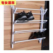 Anti-theft door-free nail-mounted wall hanging of multi-layer simple province space suspension economic shoe cabinet