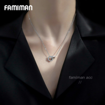 Necklace women light luxury niche design sense 2021 New titanium steel does not fade choker ins cold wind accessories