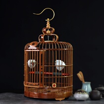Bird cage Bamboo thrush bird cage Guizhou Carey thrush cage Parrot bird cage raw head handmade large starling bird