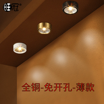 All copper ultra-thin downlight Ming living room household LED gold entrance corridor aisle light porch light luxury spotlight
